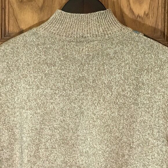 Vtg. Robert Scott Ltd. Tan Argyle Sweater Womens L  Silk Wool Blend Mock Neck LS - Picture 6 of 8